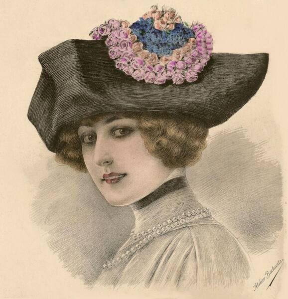 古代欧洲女性帽子图片