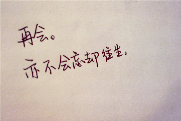 再会.亦不会忘却往生.