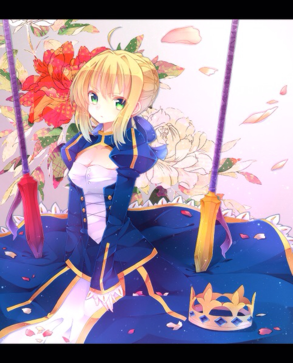 saber 吾王 阿尔托利亚 潘德拉贡 亚瑟王 骑士王 呆毛王 fate stay