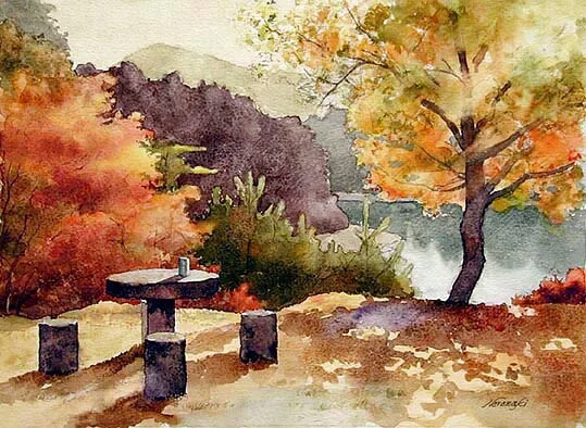 水彩风景画.插画.封面.画风很不错哦. 作者:楢崎清春