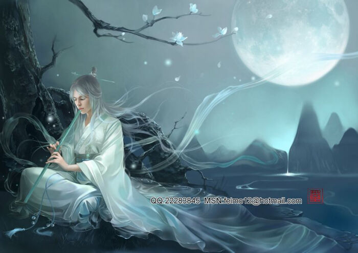 玉笛飞声,不见离人.古风美男系列.