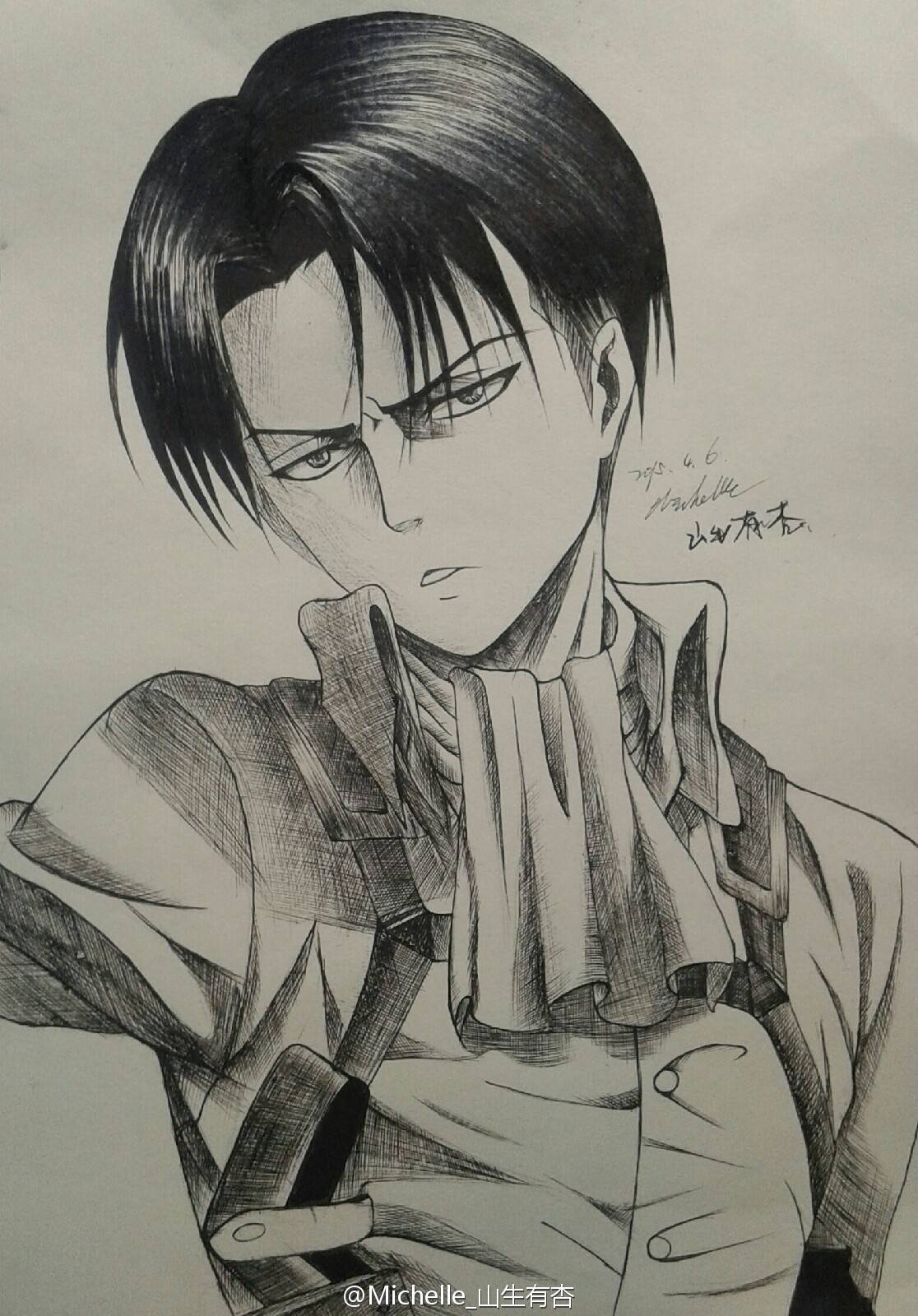 兵长 素描 霸气