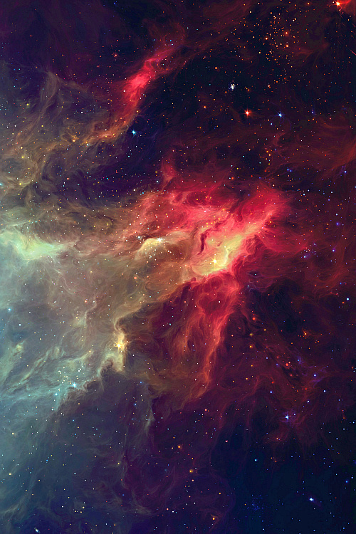 等你"------宇宙星空星辰灿烂天空星云炫彩色彩彩虹手机超高清壁纸