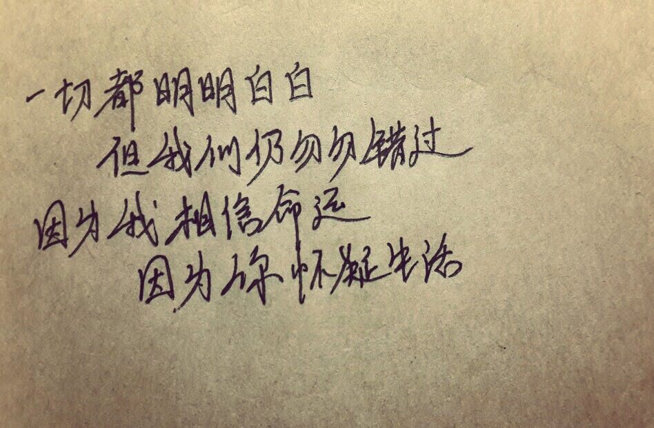 文字控 一切都明明白白,但我们仍匆匆错过