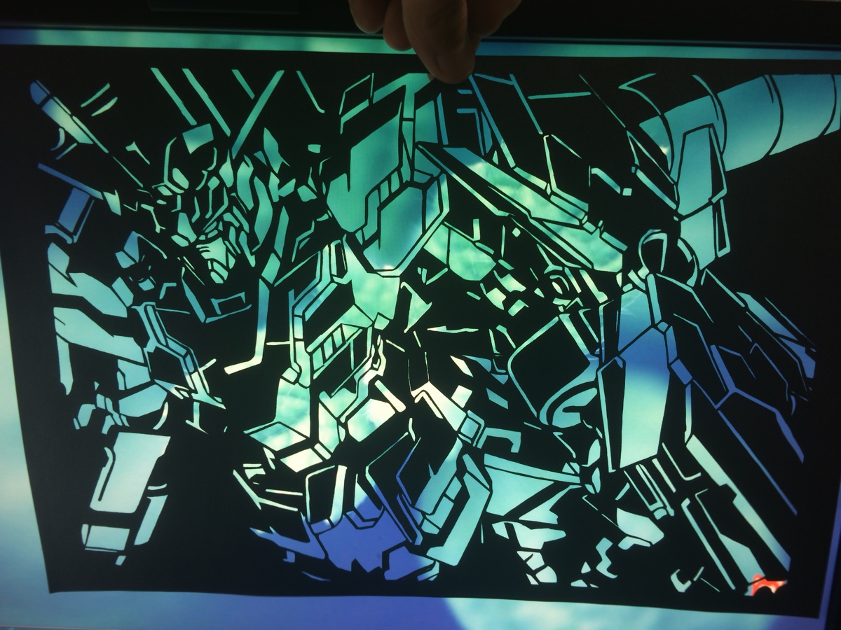 高达 独角兽 动漫刻纸 平面纸雕