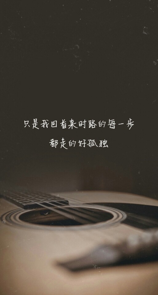 只是我回首来时路的每一步,都走得好孤独 #吉他#文字#歌词#语录精选