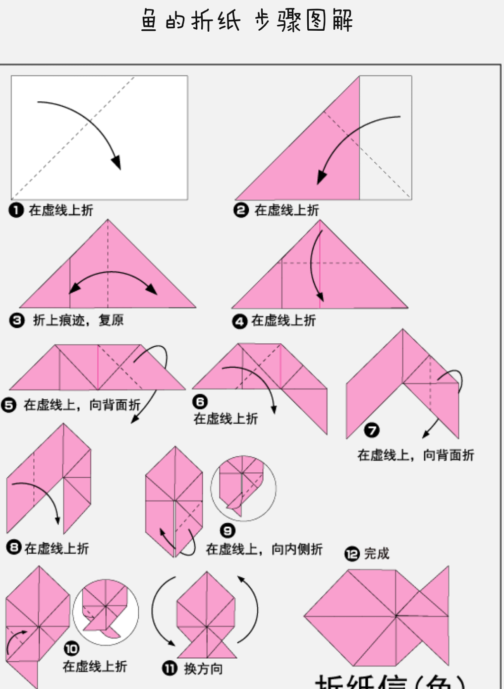 折纸教程 鱼