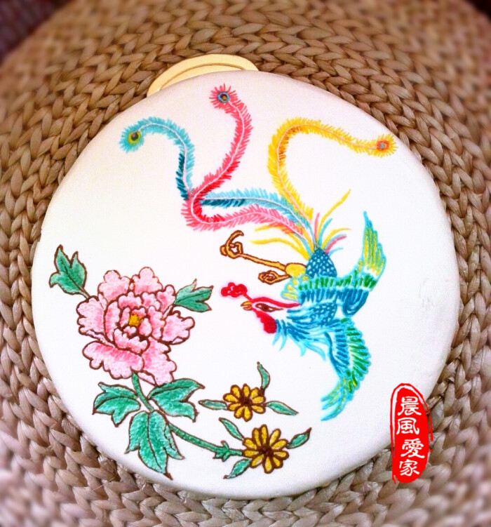 晨风爱家的蛋糕:凤穿牡丹,中国传统祥瑞图…-堆