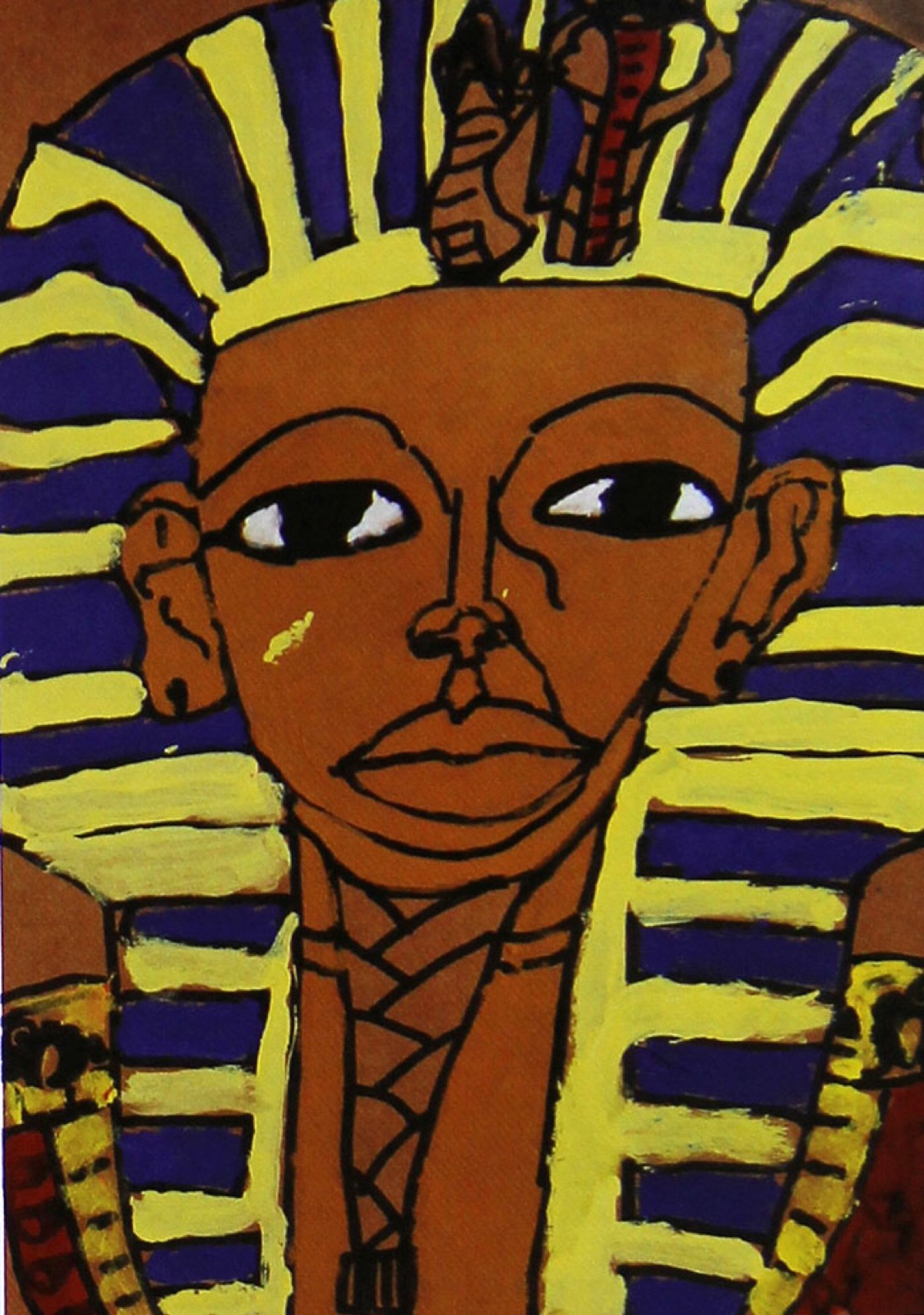 埃及壁画儿童画简单图片
