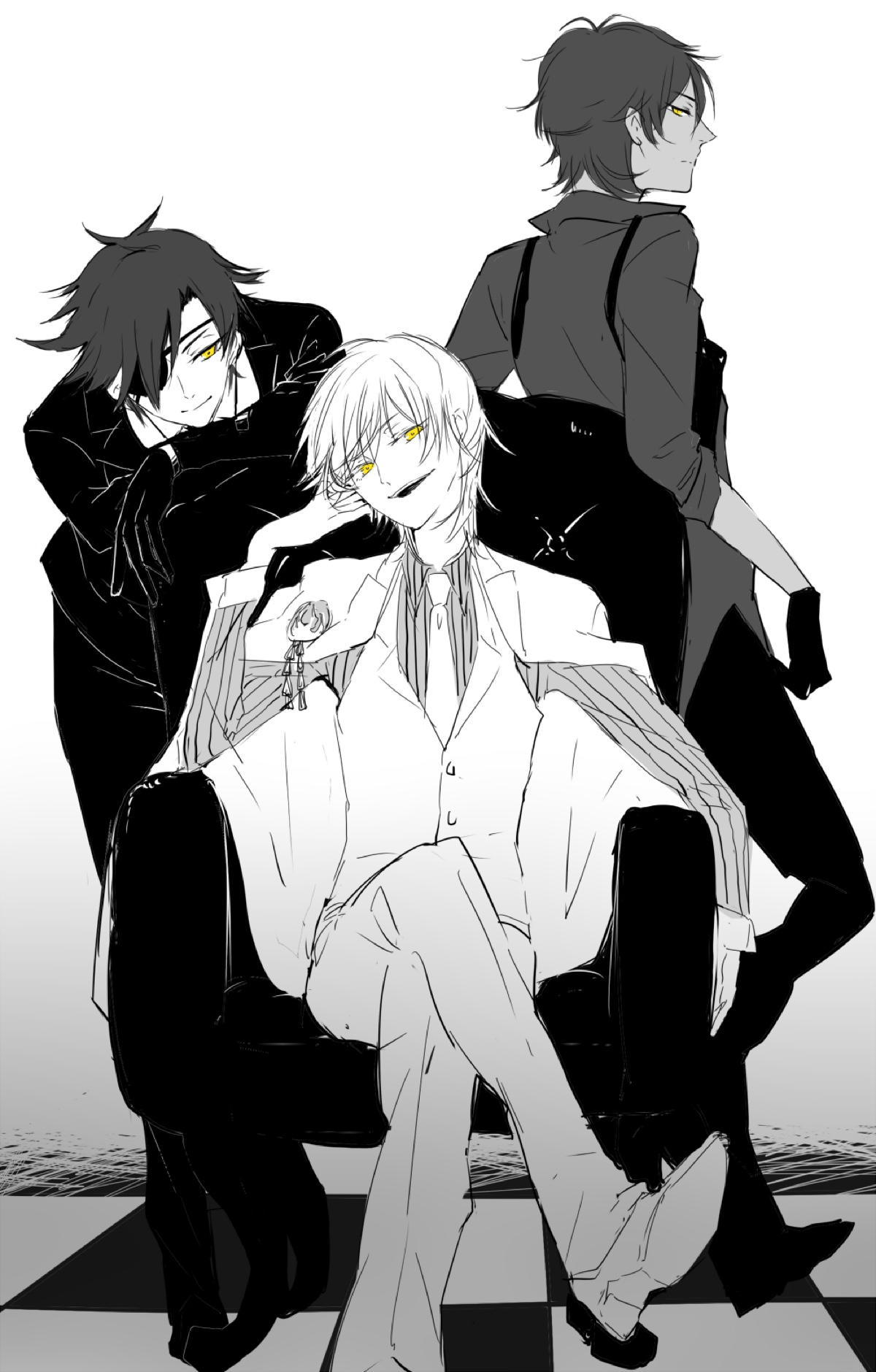 伊达家 烛台切光忠 大俱利迦罗 鹤丸国永 pixiv 刀剑乱舞