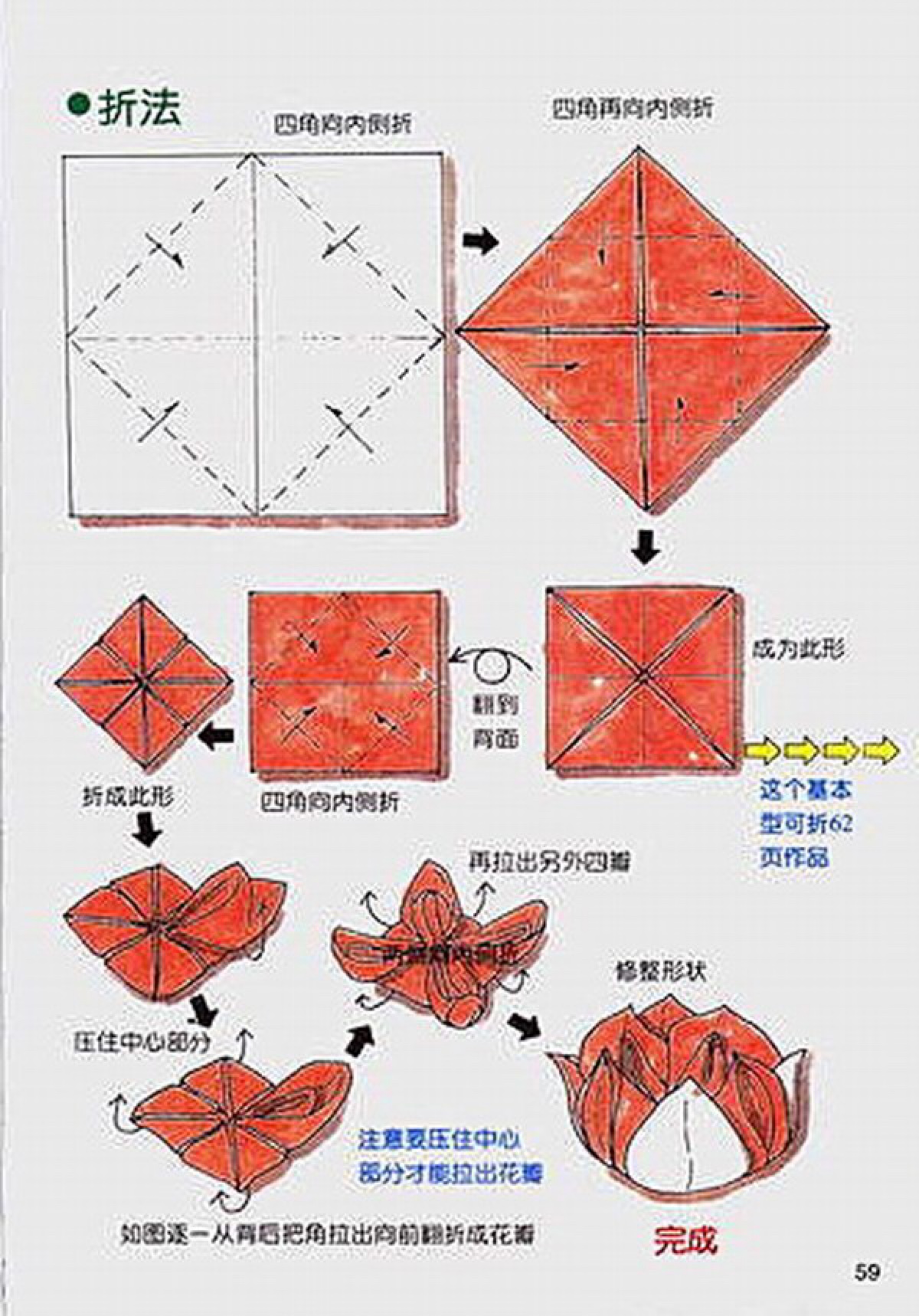 折莲花盆的方法步骤图片