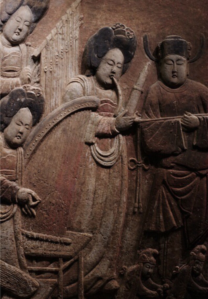 王处直墓位于河北省曲阳县,墓中发现大量的壁画和浮雕.