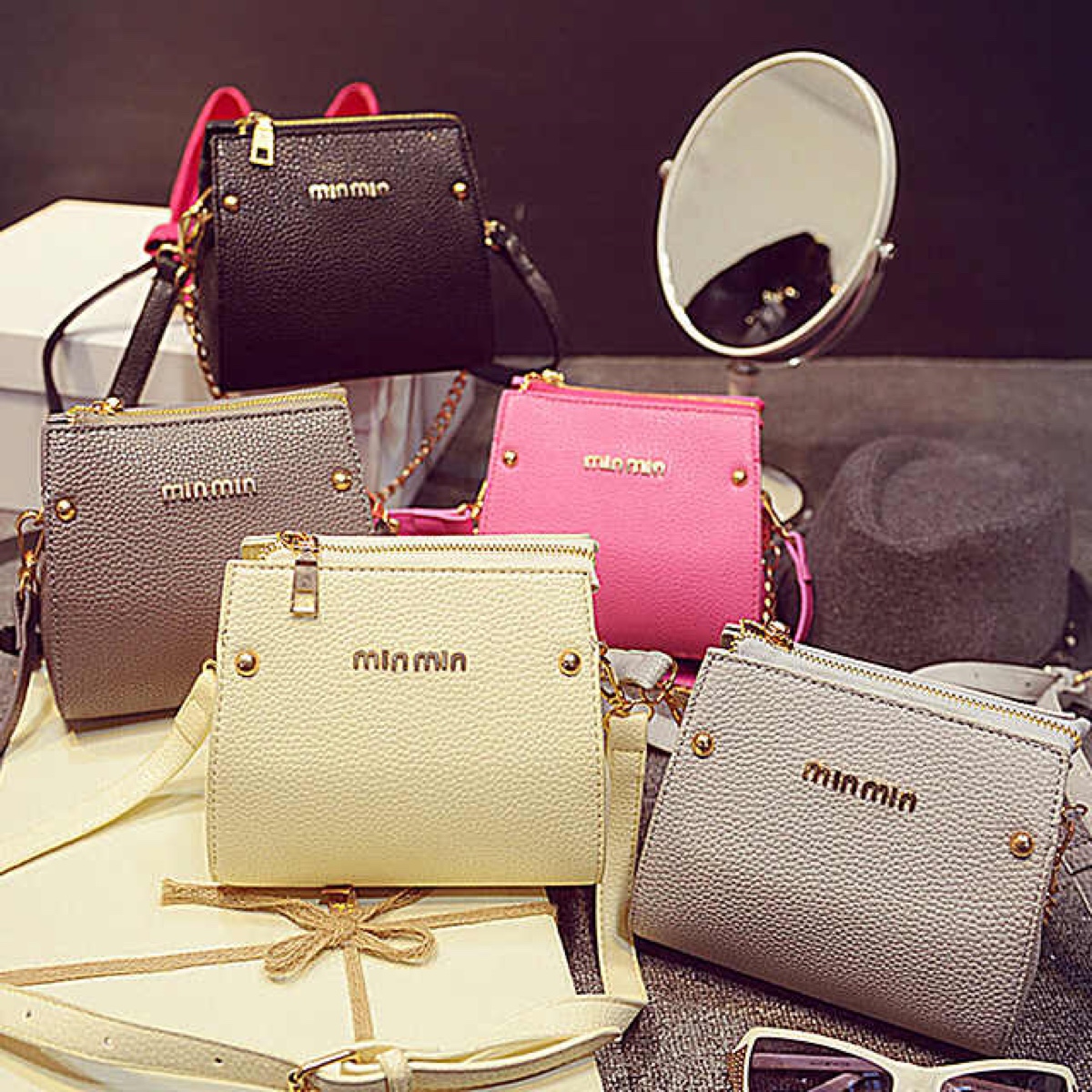 2015女包春季款时尚潮款迷你小方包链条单肩小包手机包minmin女包