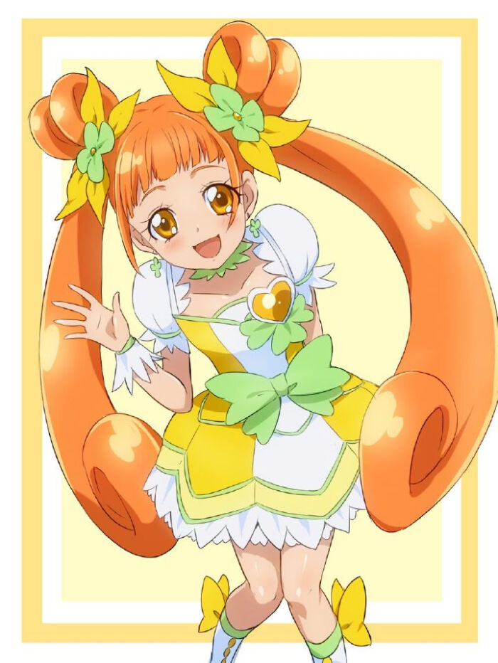 光之美少女 二次元 萌 橙色 壁纸 美图 少女 可爱