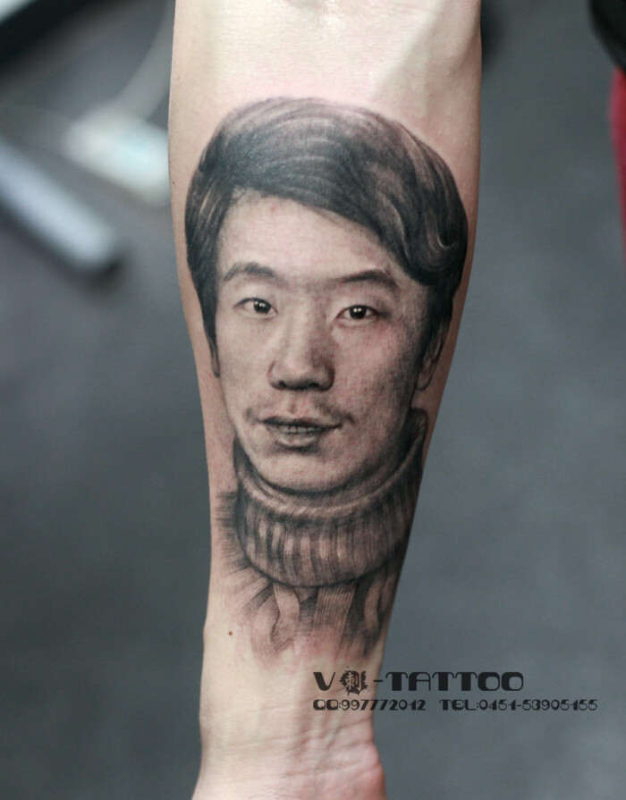 哈尔滨v刺 tattoo首席纹身师 阿v作品 写实纹身 肖像纹身 人物纹身