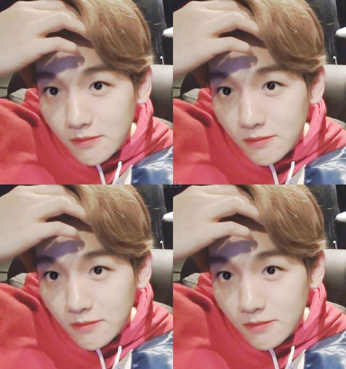 边伯贤#baekhyun 150518 baskin robbins self-camera 伯贤 车妹