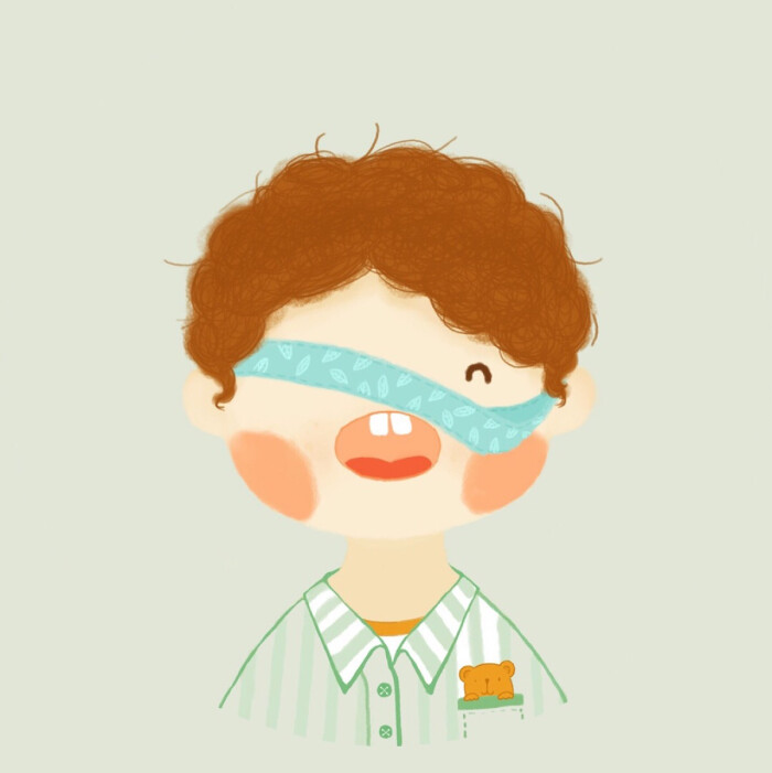 情侣头像-蒙眼男孩(via internet by 一只溺水的鱼_)