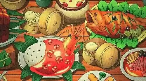 动漫美食+小笼包~『海鲜美味美食』摩尼截图图片