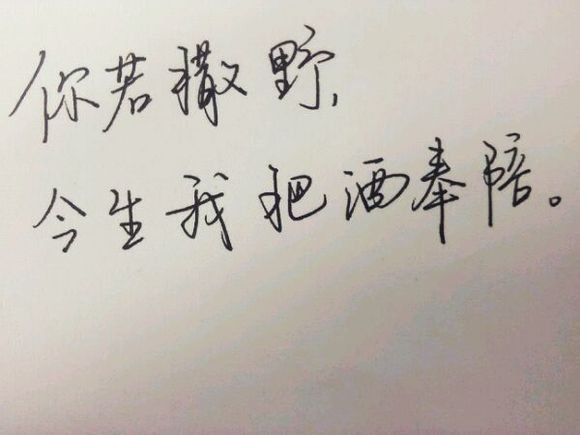 你若撒野,今生我把酒奉陪