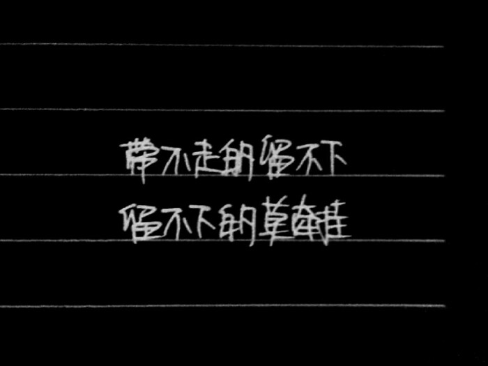 ——手写韩寒作品经典语录