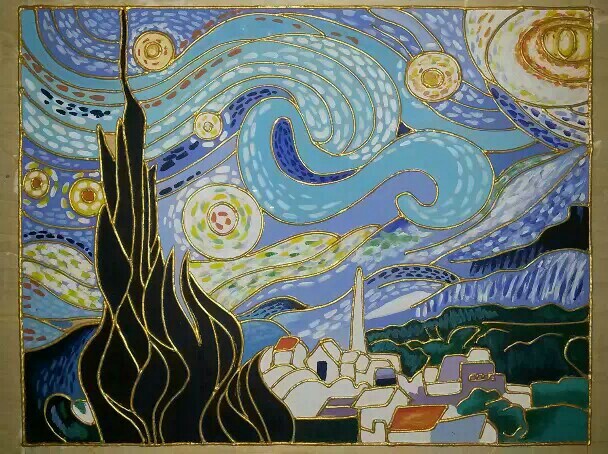 沥粉画 
