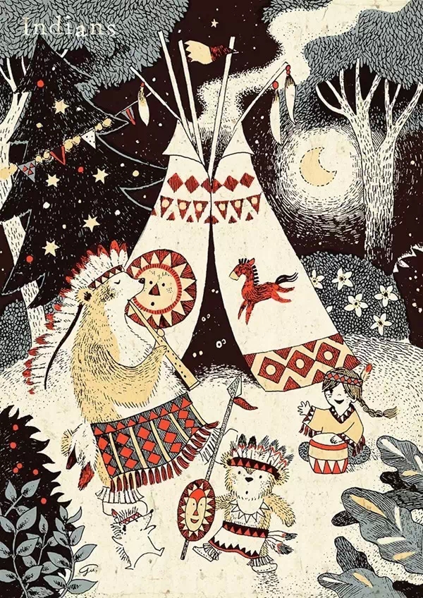 插画师minty童话风温馨插画作品,迷人而浪漫.
