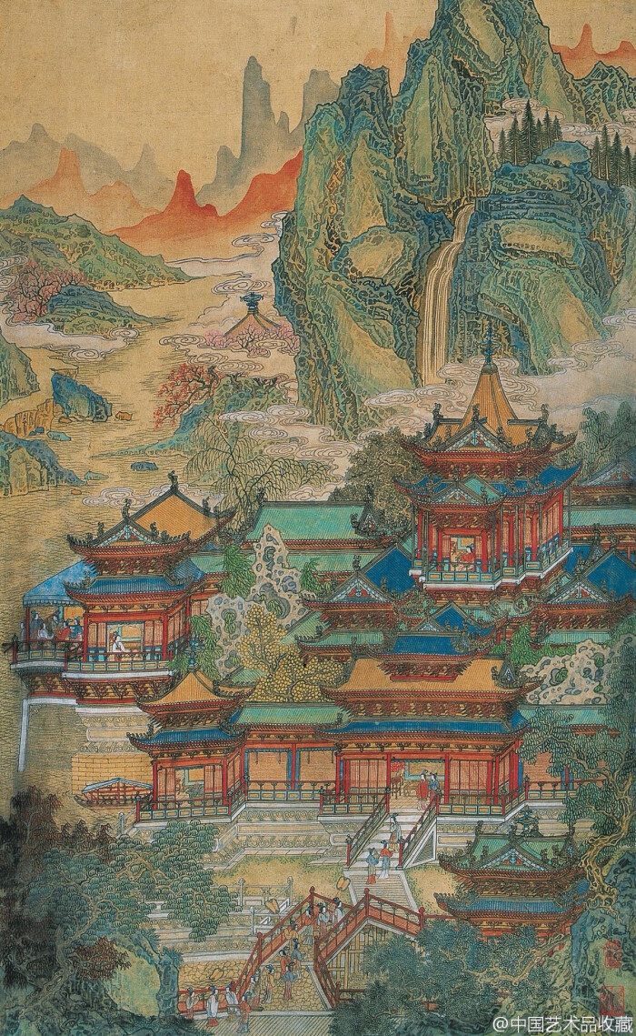 界画自宋代以后日趋式微,因文人画家不擅此道,遂归诸画类之末,几乎目