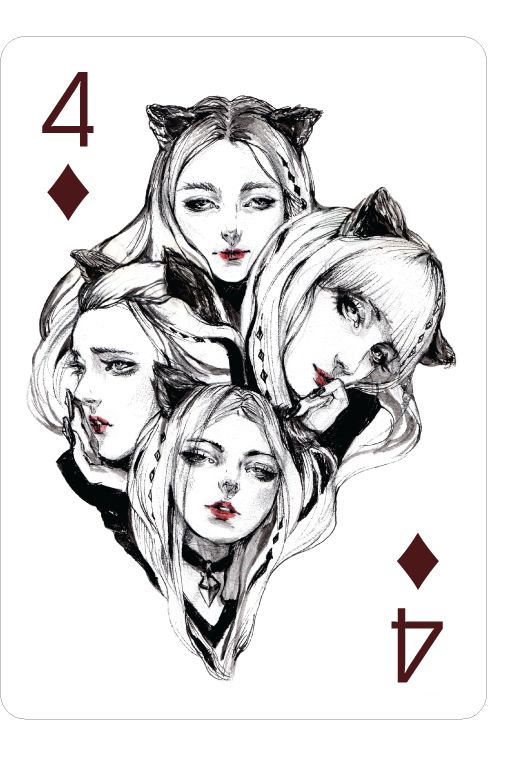 a cool dark fashion illustration &quot;connie lim&quot