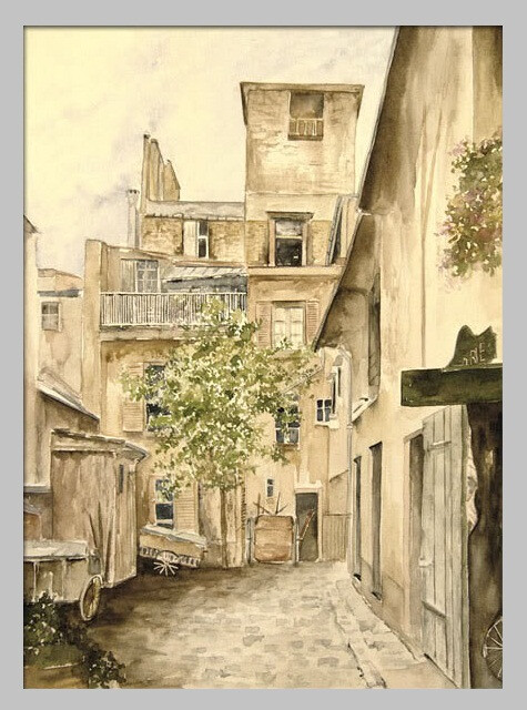 法国艺术家marie- claire houmeau的水彩画