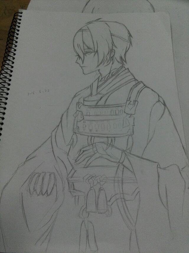 刀剑乱舞 三日月宗近 手绘