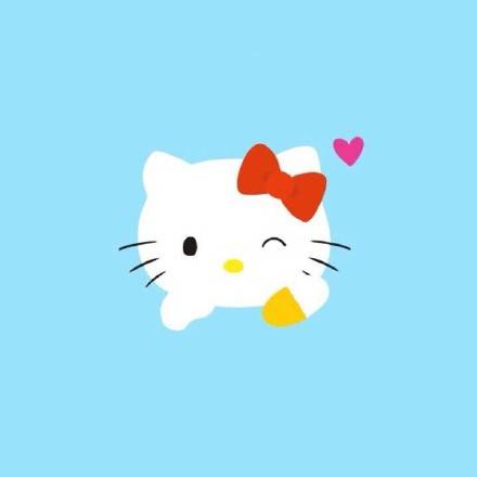 hellokitty 糖果色 可爱 蓝色