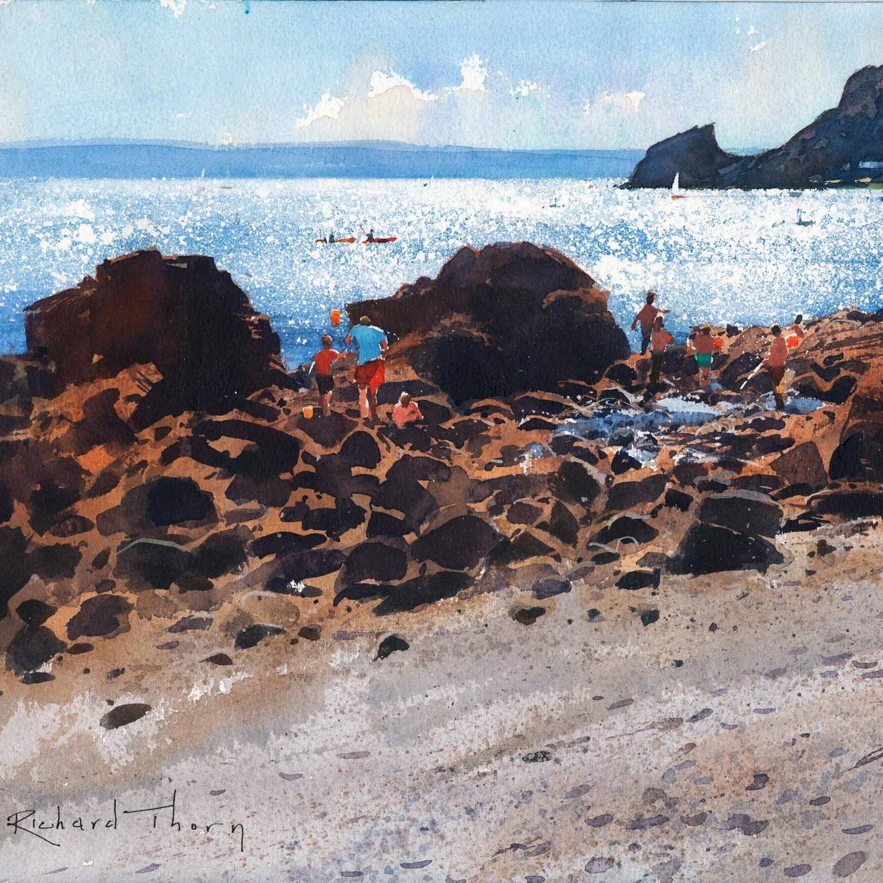 夏天的那片海.作者:英国水彩画家richard thorn