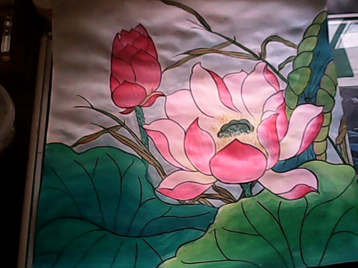 插画 手绘 水粉 随笔 莲花
