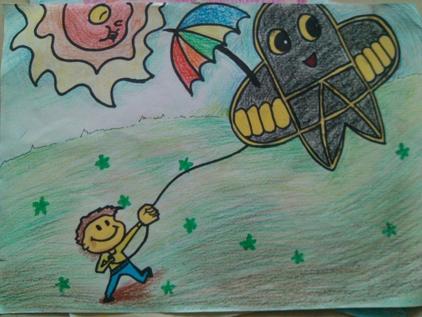 三年级放飞梦想的画图片