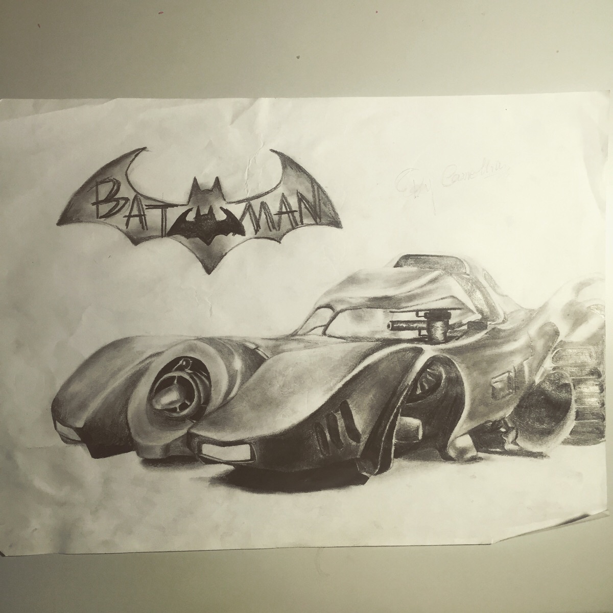 蝙蝠侠简笔画战车图片