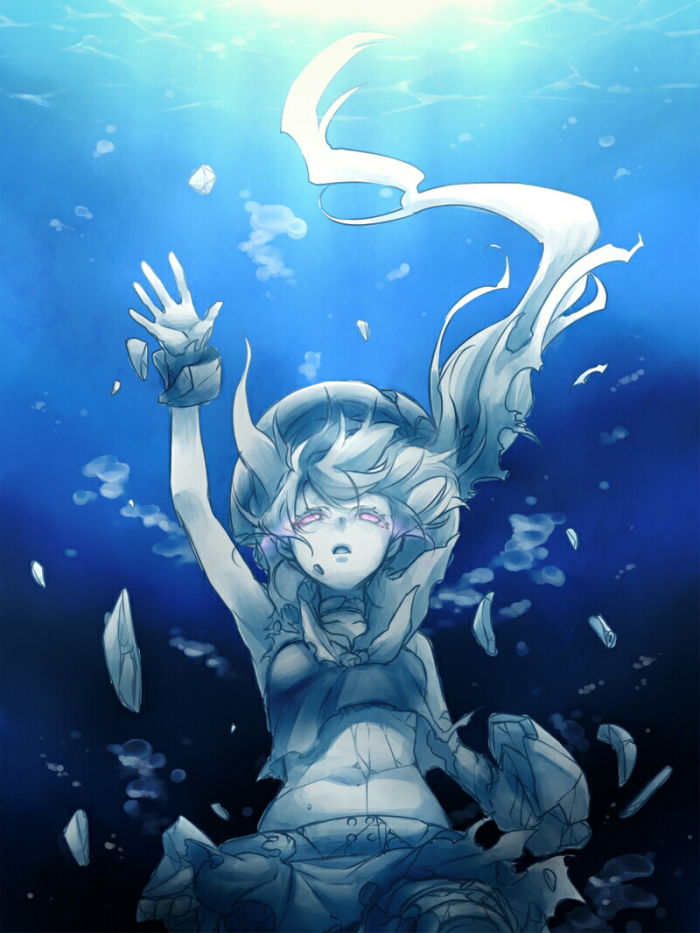 【 blue- cool tone 】蓝色 冷色系 p站 二次元 动漫 插画 手绘 壁纸