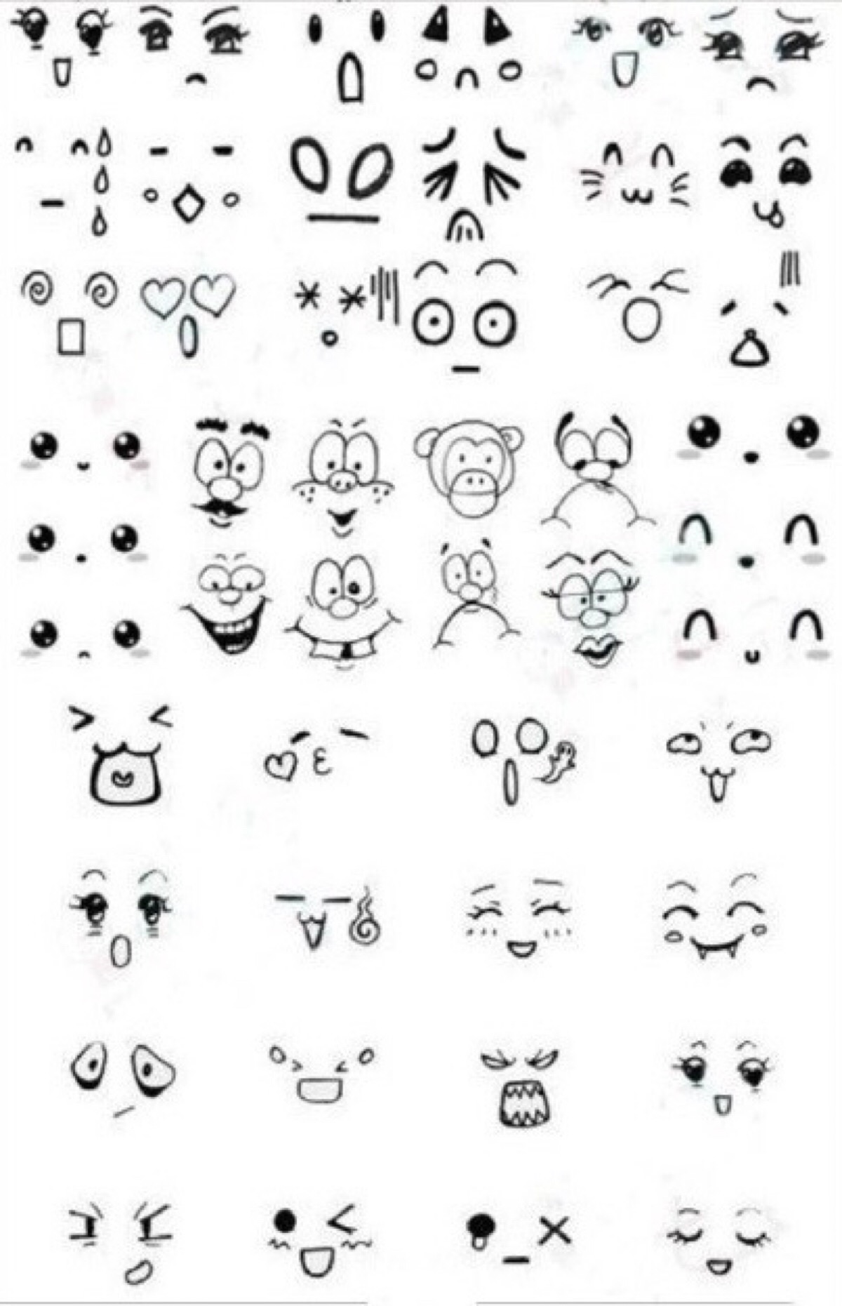收集了一些表情小素材,转给爱画画,爱写日记和手帐的人
