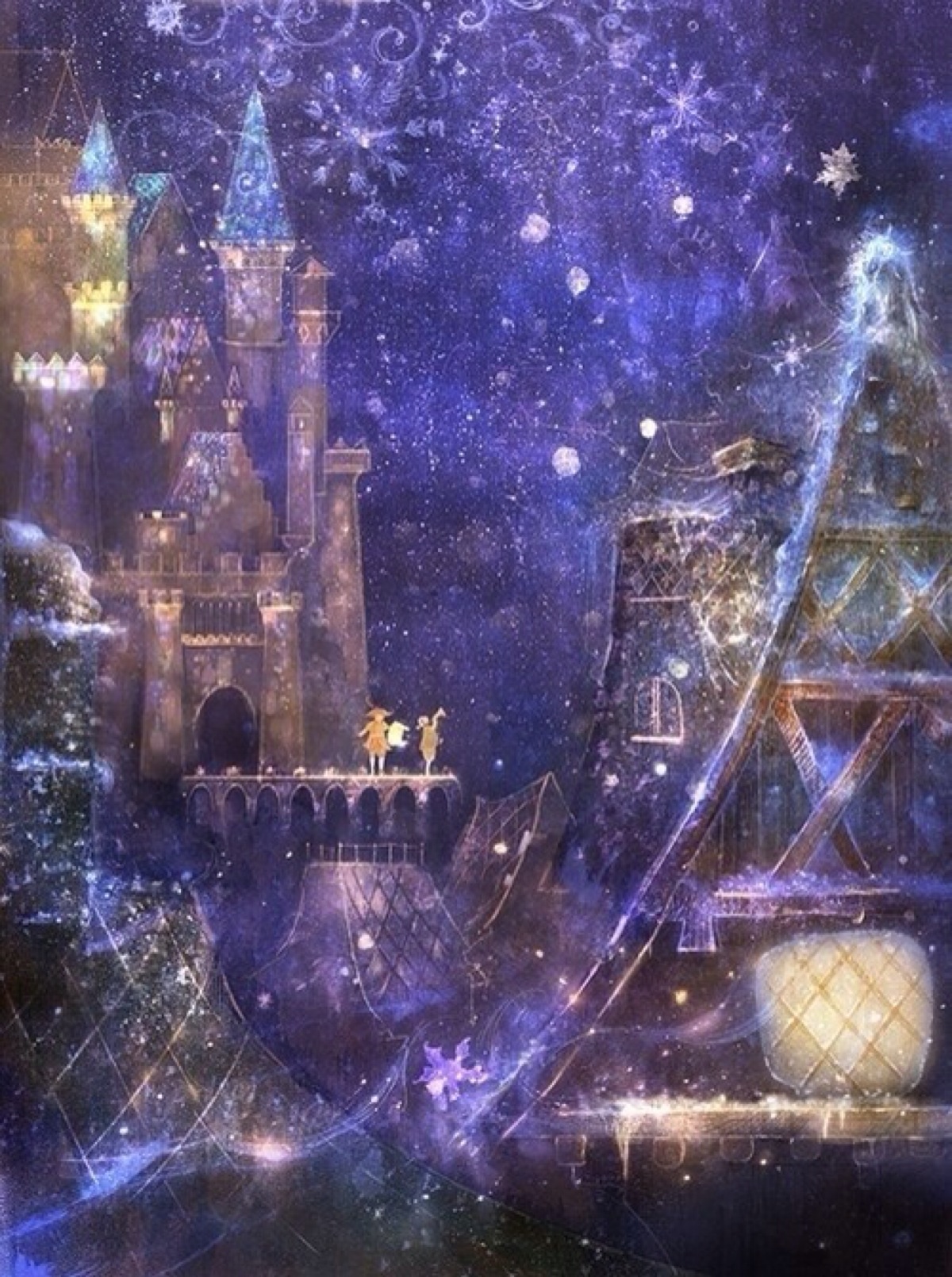 动漫城堡背景图 梦幻图片