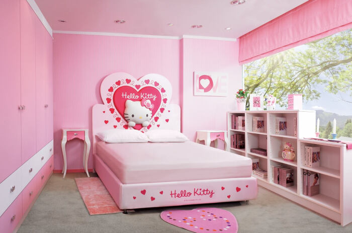 梦寐以求的hello kitty的房间就在这里!