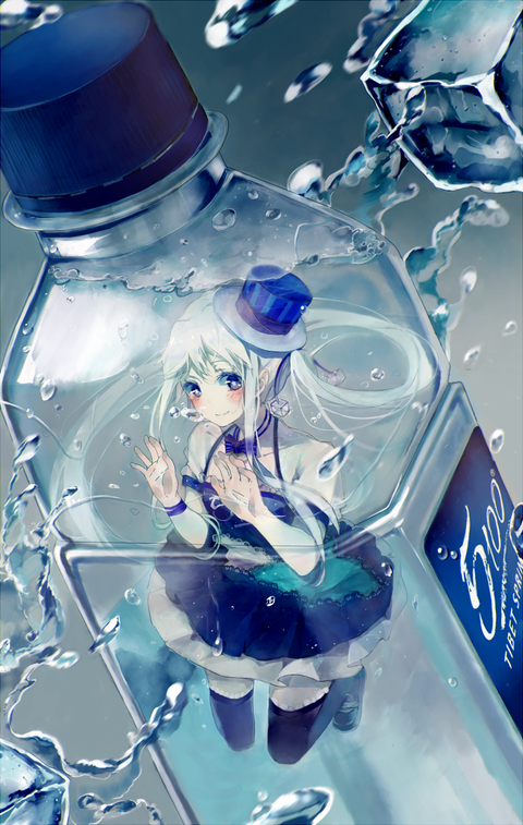【侵删】画师| -匙- _id=44480035 #pixiv#插画#手绘#蓝色调#二次元