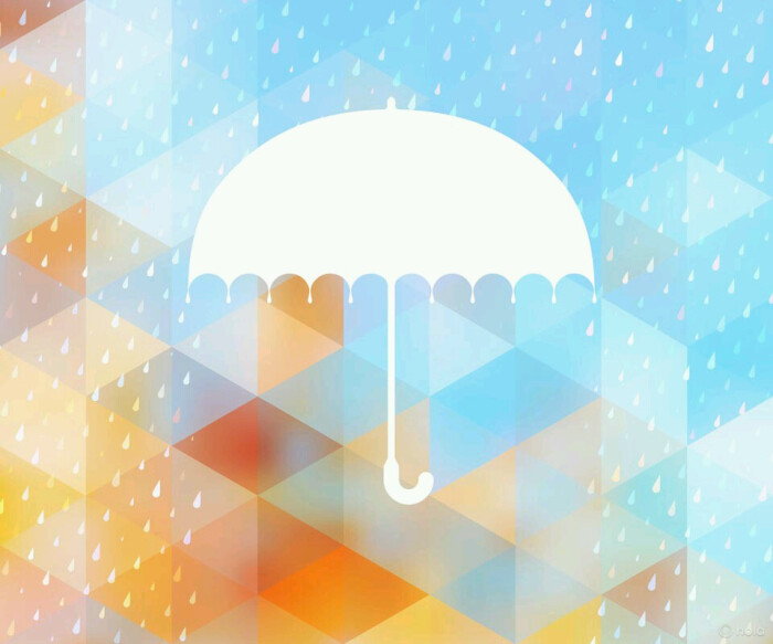 简约,童趣,可爱,雨伞背景
