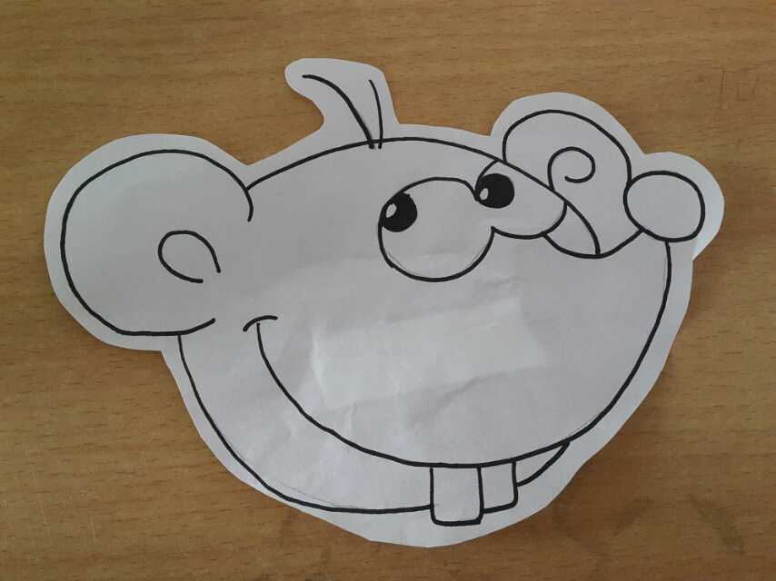 老鼠头饰卡纸图片