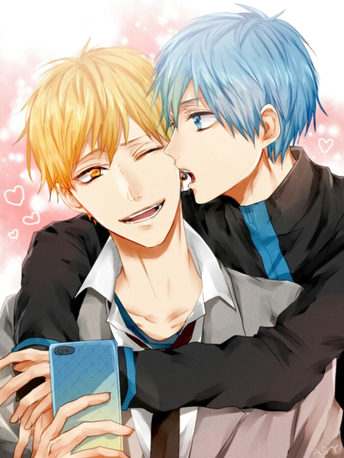 黑子的篮球##黄黑##黑子哲也##黄濑凉太##p站搬运##绘师:asy---id=