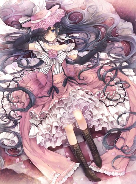 二次元少女 礼服少女 粉色