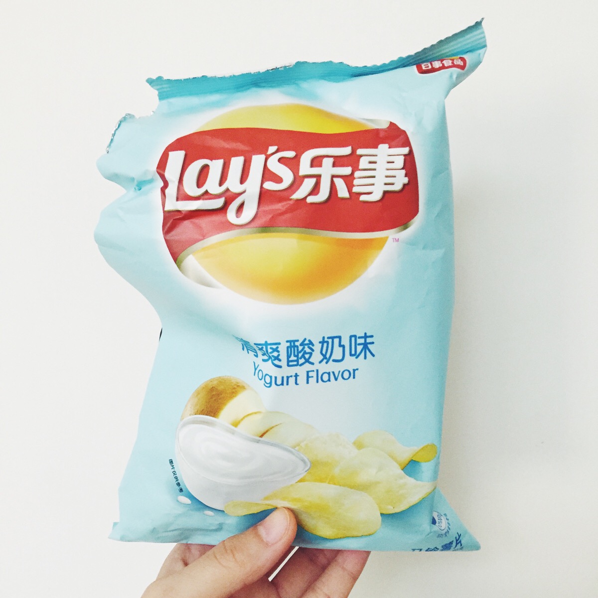 酸奶味的乐事,还真是有点酸
