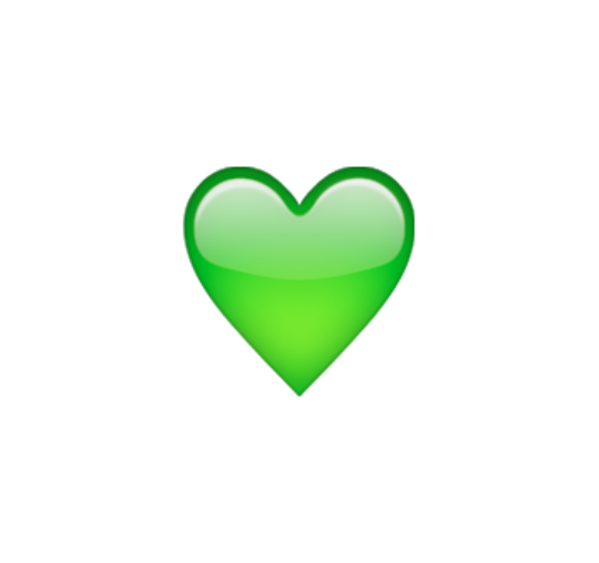 绿色爱心emoji图片