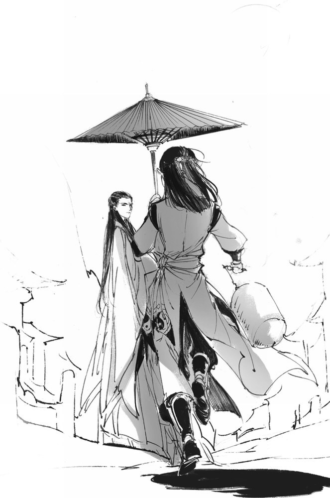 古风 中国风 手绘 美男 仕女 线稿