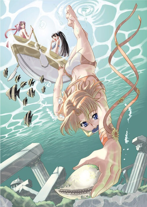 二次元,水中,少女,壁纸!