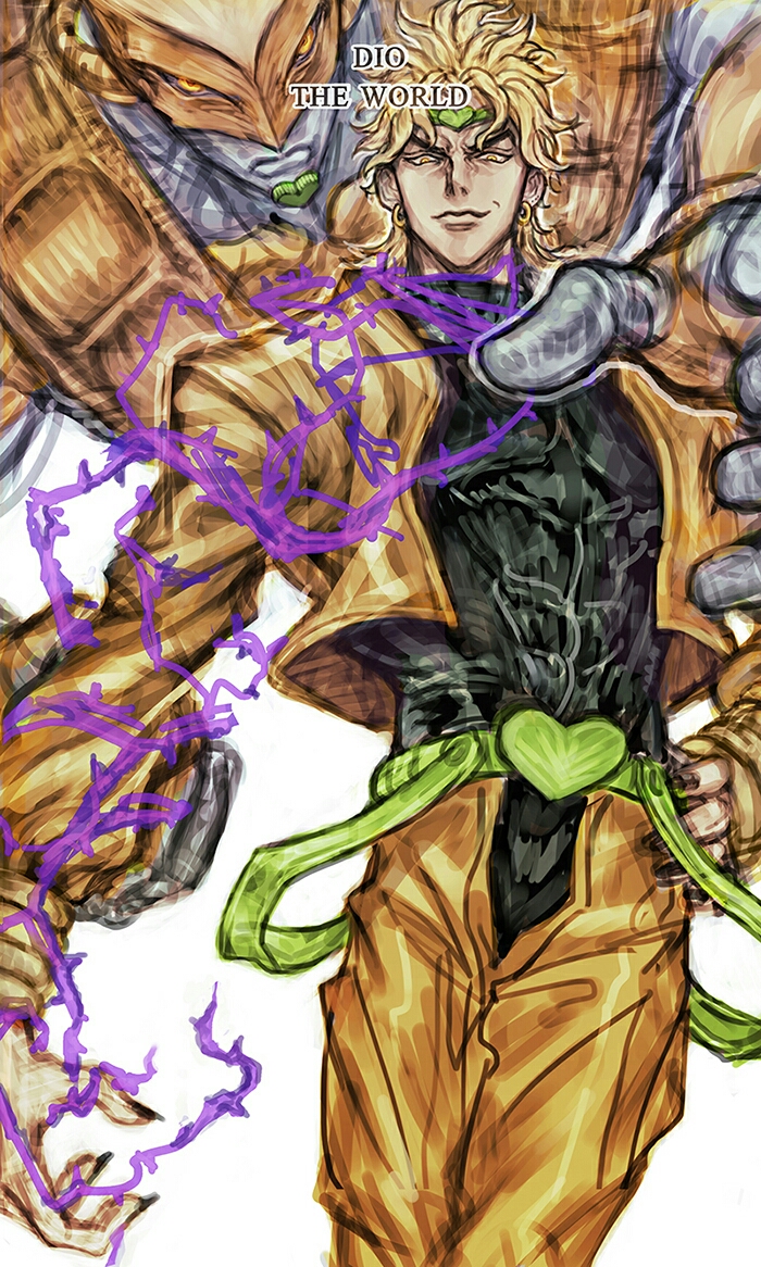 jojo的奇妙冒险dio图片,dio名场面 jojo 第三部 世界 dio