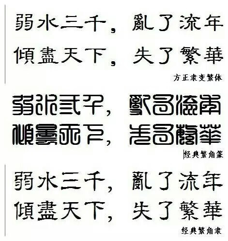 弱水三千,乱了流年. 倾尽天下,失了繁华. (字体控系列)